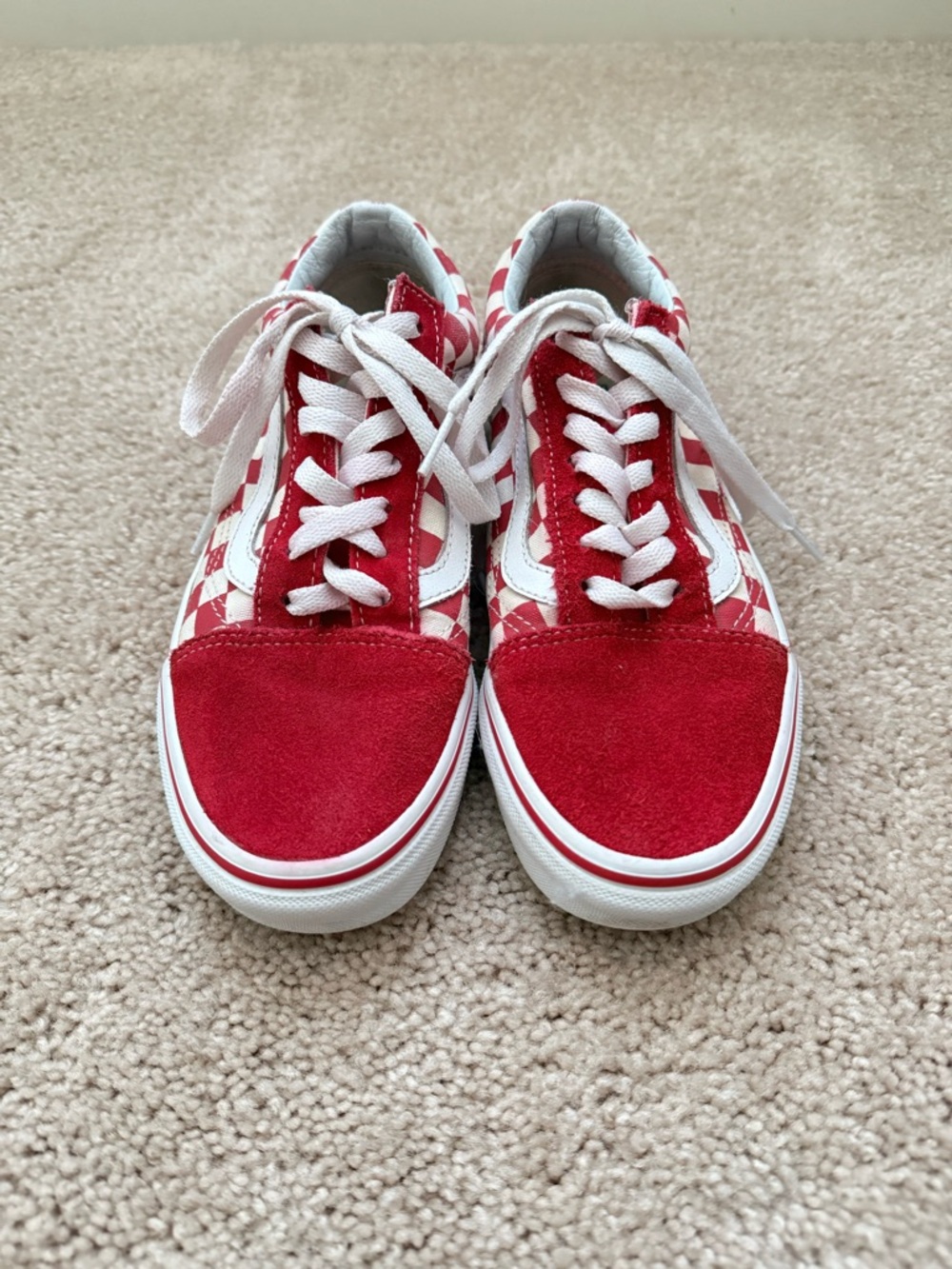 Vans Red & White Checkerboard Old Skool Sneakers